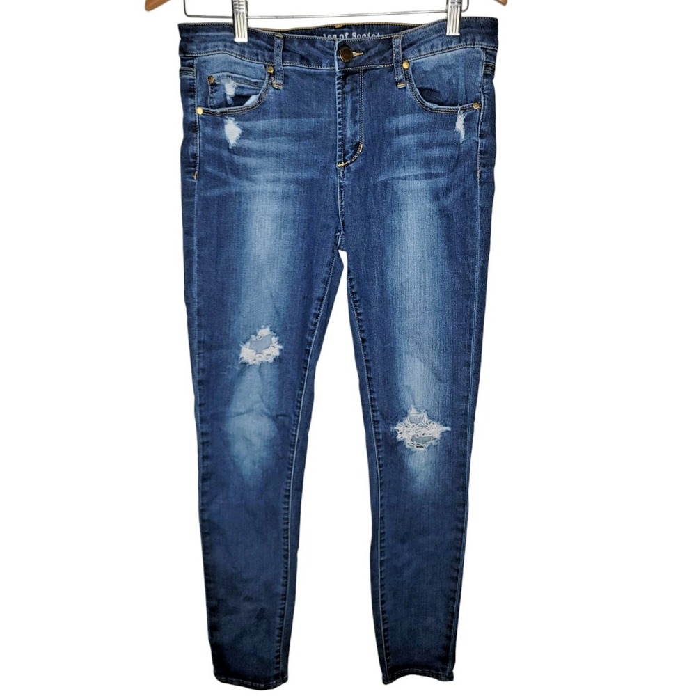 Articles Of Society Jeans Women's 28 Skinny Distressed Ankle Mid Rise Stretch